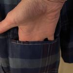 Newport News  vintage navy/purple plaid women’s blazer with pockets. Size M. Photo 3