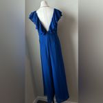 Lulus New Royal Blue Ruffle Jumpsuit Photo 4