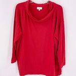 Lou & grey Round Neck Long Sleeve Pullover Shirt Red Orange Photo 0