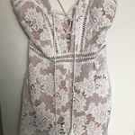 RARE WHITE CUTOUT LACE ROMPER Size L Photo 0