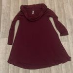 Mittoshop  burgundy cowl neckline sweater lightweight dress medium large Photo 1