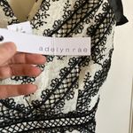 Adelyn Rae New Nola White with Black Embroidered Floral Woven Frill Dress #MBG Photo 4