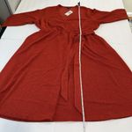 Torrid NWT ‎ Red Orange Textured Knit Surplice Wrap Dress Size 2X Photo 10