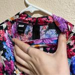 PINKO FLORAL SATIN BUTTON FRONT LONG SLEEVE SHEATH FAUX WRAP MINI DRESS Pink Size 8 Photo 9