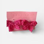 Handmade Pink Crochet bow Earrings – Lightweight & Boho Chic Photo 2