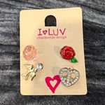I Love You Charmonde Design Earrings Set Pink Photo 0