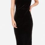 EXPRESS  Black High Neck Little Black Velvet Dress Photo 0
