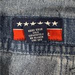 Vintage Agapo Denim Floral Embroidered Crop Bib Overalls Boho Hippie Medium M Blue Photo 7