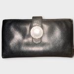 BVLGARI Vintage Black Leather Long Wallet – Fair Condition Photo 1