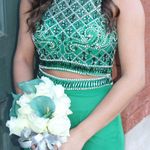 Blush Prom Green Two Piece Gown Photo 1