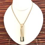 Ann Taylor  Gold Tone Necklace with Rhinestone Photo 0