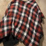 Woolrich  Red/Black/Grey Gingham Plaid Poncho One Size Reversible Womens Shawl Photo 2