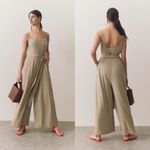 Cuyana  V-Back Pima Cotton Cream Jumpsuit SM Photo 7
