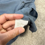 Nau Sleeveless Button Front Top Blouse Organic Cotton Silk in Blue Size M Size M Photo 7