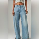 Lucky Brand  Wide Leg Pleated Liquid Denim Palazzo Jeans Size 31 In River NEW Photo 1