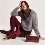 Aerie Burgundy Opaque Tights XS/S NWT Soft Stretch Nylon Blend Photo 4