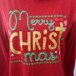 Holiday Time New Merry Christmas & Scarf L/S Tee Shirt Top Set Photo 2