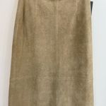 #133 BRANDON THOMAS Suede Maxi Straight Skirt Size 10 Photo 5