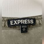 EXPRESS Lace Up Front Shirt Dress Army Green Size S Photo 2