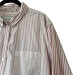 American Eagle  Button Up Shirt Long Sleeve Boxy Fit Grunge Pink Striped Size XL Photo 4