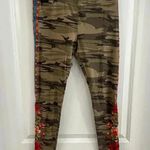 Johnny Was 1008  Emboridered Camo Leggings Size Small Color Brown Green Photo 0