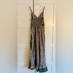 maxi dress silk blend in green paisley print made in India size small Photo 1