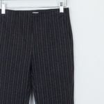 Gap Womens Ponte Crop Flare Pinstripe Pants Size 00 Black Career Professional Photo 1