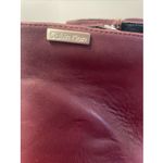 Calvin Klein  Womens 10M Heeled Ankle Boots Clariss Purple Leather E6025 New Photo 5