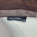 Halston Heritage Vintage Halston Earth Tones Floral Paisley Sheer Square Scarf 80s Photo 4