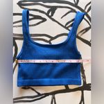 ZARA  Ribbed Crop Top Activewear Royal Blue Sleeveless Tank Women’s Sz XS NWOT Photo 3