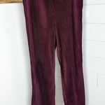 Urban Outfitters Ribbed Velvet Corduroy High Rise Flare Pants Burgundy Size 8 Photo 0