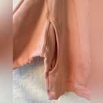 Free People oversized 1/4 zip High Road pullover hooded sweatshirt, peach; XS Photo 1