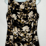 Halogen  Silk‎ Abstract Watercolor Blouse Brown Silk Photo 0