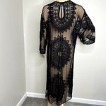 Rachel Zoe Black Lace Kimono Duster Cardigan Photo 2