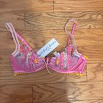 For Love & Lemons  Plumeria Bouquet Bra Pink Multi-Color XSmall NEW WITH TAGS Photo 6
