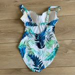 NWT Peyton and Parker One Piece Swimsuit White Blue Tropical Floral Size Small Photo 5