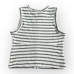 Madewell Split-Crewneck Cardigan Tank Women's XXS White Black Striped NWT Photo 3