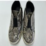 MIA  Shoes Womens 8.5 Christie Black Tan Snake Reptile Wedge‎ Sneakers Photo 1