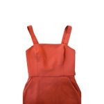 Wilfred Aritzia  Ecoulement Tie Cut Out Peep Back Mini Dress Orange Womens Size 2 Photo 3