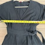 Marine layer Valencia Wrap Dress Black Cotton S Photo 7