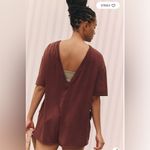 Free People Movement Hot Shot Tee Playsuit Romper Brown Photo 1