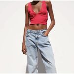 ZARA WOMANS  SO CUTE TEXTURED FUCHSIA‎ CROPPED TOP Small NWOT Photo 3