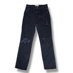 Abercrombie & Fitch Abercrombie & Fitch The 90’s Straight Ultra High Rise Jeans Black Size 28/6r Photo 2