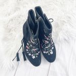 Sam Edelman 🆕 Winnie Floral Embroidered‎ Suede Ankle Bootie in Black Size 6 Photo 4