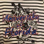University of Florida Gators T Shirt Gameday Couture White Stripe Floral XS NWT Black Photo 1