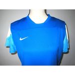 Nike NWT New Womens  L Shirt Top Blue White Dri Fit Performance Blue Run Workout Photo 2