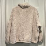 Athleta  Cloud Fleece Sweatshirt Bone Size 1X Pullover Jacket Quarter Zip Cream Photo 4