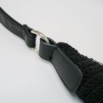 Vintage 90s Black Crochet Shoulder Bag Photo 4