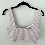 ZARA  light pink trendy tweed crop top NEW Photo 4