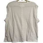 We The Free Free People White Sleeveless Shirt Round Neck Top w/ Chest Pocket Photo 2